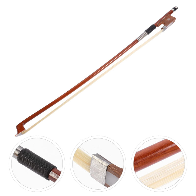 Vaguelly 1/10 Violin Bow With Horse Hair Light Weight Student Practice Violin Bow(Random Color) 45cm(1/10)