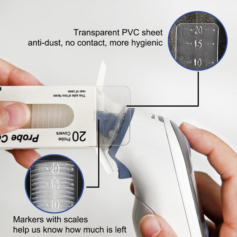 500X Ear Thermometer Probe Covers Refill Caps Lens Filters, Refill Covers Compatible with Braun Ear Thermometer, BPA Free and Disposable Digital Covers for Braun IRT 6520, IRT6020, IRT6500 Series 500