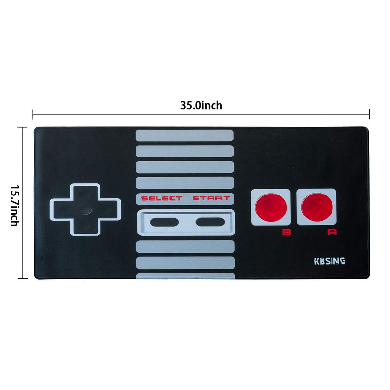 KBSING Gaming Mouse Pad Mat Extended XXL, Large PC Laptop Game Mouse Pad with Stitched Edges, Huge Desk Pad Mat, Anti-Slip Rubber Base Mousepad, 35.5"x15.4"x0.08" (MPX-02) MPX-02
