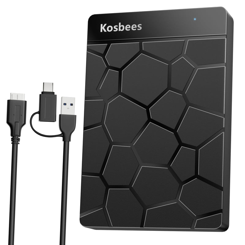 500 GB External Hard Drives,Portable Hard Drive for Windows,Ultra Slim External HDD Store Compatible with PC, MAC,Laptop,PS4, Xbox one, Xbox 360;Plug and Play Ready 500 GB BLACK
