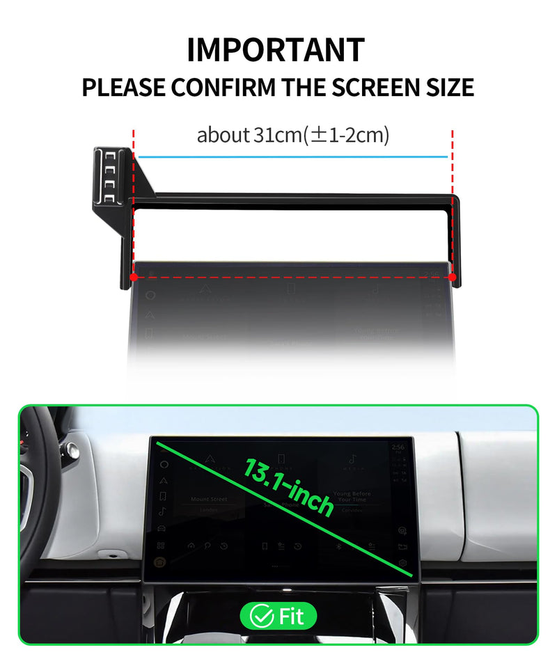 Wireless Charger Car Phone Mount for Land Rover Range Rover/Sport 2023-2026 | 13.1" Screen Magsafe Accessories Fast Charging Magnetic Cell Phone Holder Clip Compatible with iPhone Android, 3D Fit Bracket