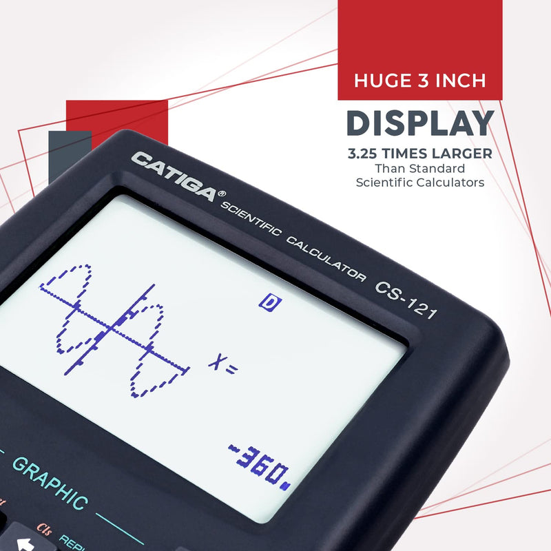 CATIGA Scientific Calculators with Graphic Functions, Graphing Calculators with Multiple Modes, Scientific Calculators for Students, High School or College Courses, 2 Pack, CS-121