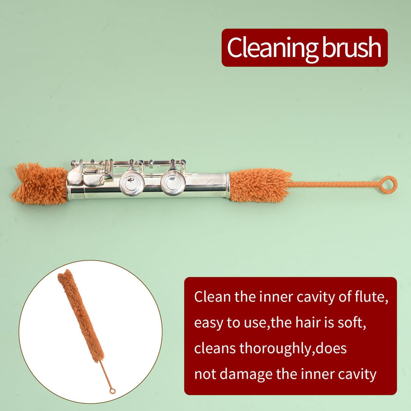 [AUSTRALIA] - Flute Cleaning Kit 9-in-1 with Key Oil and Microfiber Swab, Professional Woodwind Care Set for Flute and Piccolo Maintenance, Includes Cleaning Rod, Mouthpiece Brush and Screwdriver, 6.4oz 