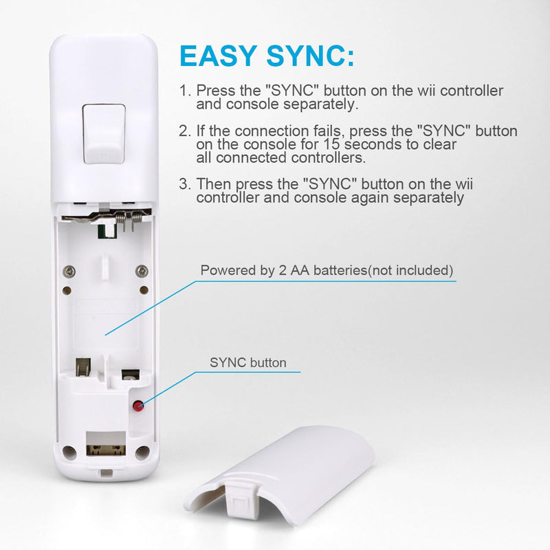 Wii Remote with Nunchuck, Compatible with Nintendo Wii/Wii U, Wii Controller with Nunchuck, with Silicone Case and Wrist Strap