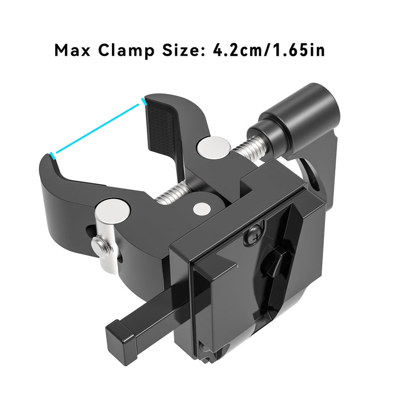 [AUSTRALIA] - V-Mount Battery Adapter with Clamp for Mounting to Lighting Stand and Support Rod 