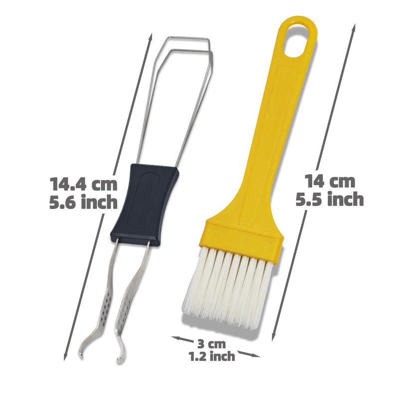 Keycap Puller Switch Pluller with Keyboard Cleaning Brush for Mechanical Keyboard, Stainless Steel Key Removal Tool