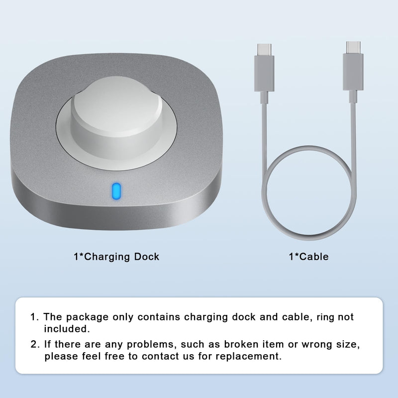 ZOOROO Charger Compatible with Aura-Ring Gen 3 Size 8 | Fast Charging Dock with USB-C Cable
