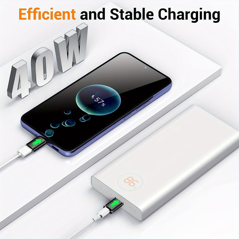 [AUSTRALIA] - SheraF 4 Pack USB to USB C OTG Adapter, 2Pack Type C Female to A Male Charger Converter 2Pack USB C Male to USB 3.0 Female Adapter Thunderbolt 4 Converter iWatch 8 9,15 14 13 Pro Max 