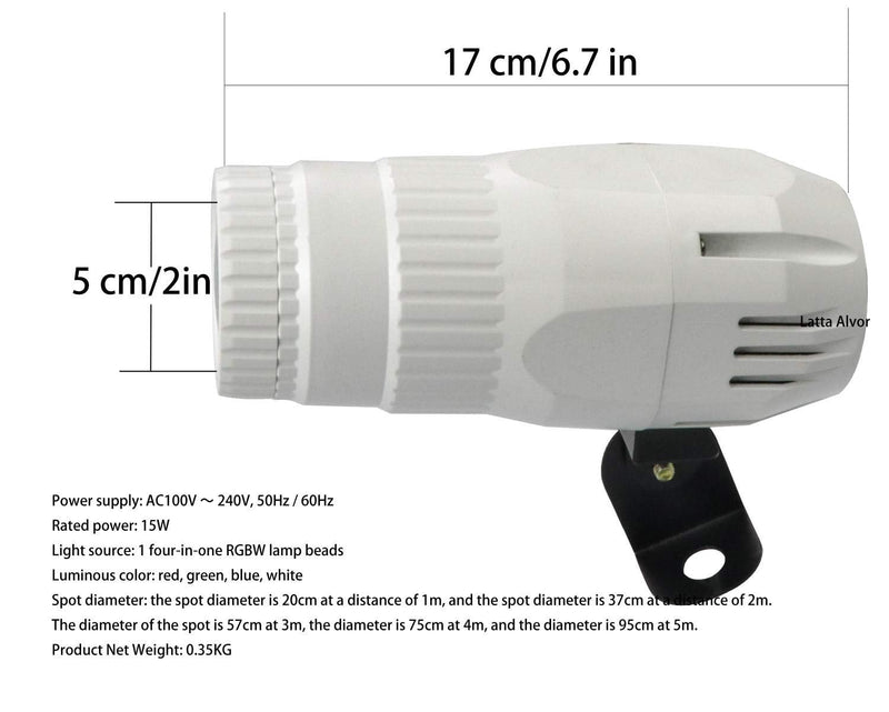 4 in 1 Small Spotlight Mini RGBW LED Beam Spot Lights Stage Effect Lighting LED Beam Pinspot Light for Mirror Ball Club Party Bar DJ Events (White)