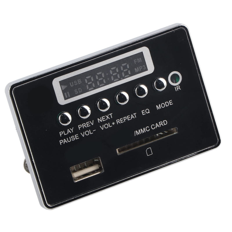 [AUSTRALIA] - Oumefar DC 12V Bluetooth Audio Decoder Board Module USB SD TF FM Radio Lossless WMA/WAV for Reading Songs etc(12V Black) 