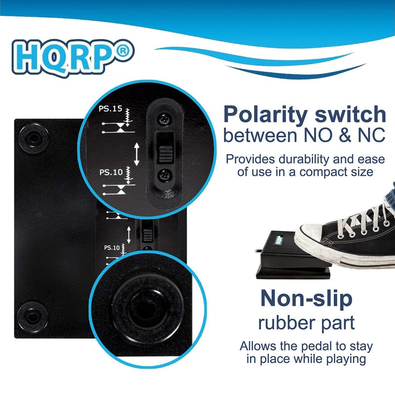 HQRP Sustain Pedal for Yamaha DGX-230, DGX-530, DGX-640, DGX-660, DGX-670, EZ-220, P-45, P-71, P-85, P-95, P-105, P-115, P-125, P-225, P-515 Digital Piano Keyboard (FC5 Replacement, 1/4" Jack)