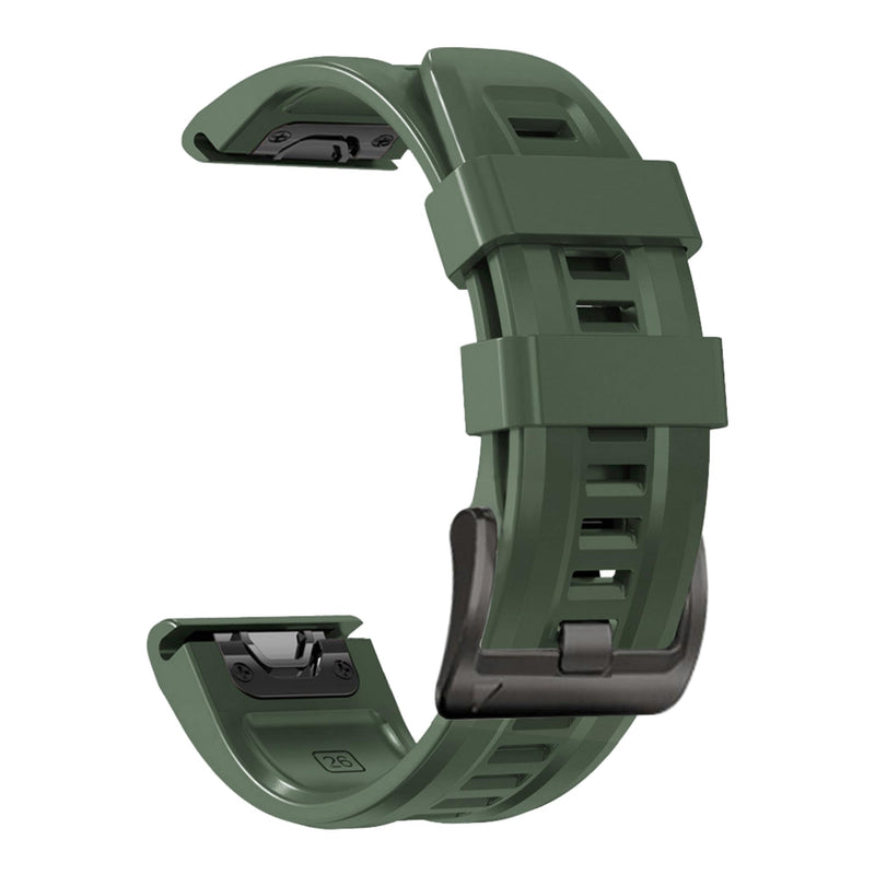 26mm watch band for garmin fenix 5x 6x 7x 3 hr quickfit 26 watch band for garmin women men silicone Purple and Army Green Bundle