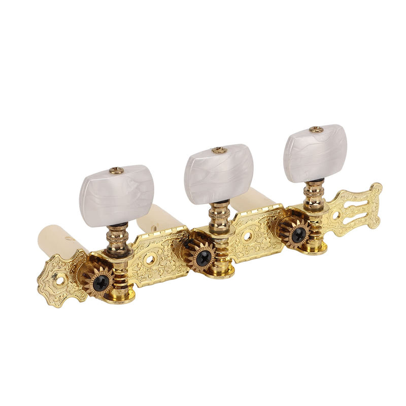 [AUSTRALIA] - 2Pcs Guitar Tuners Machine Head, Classical Guitar String Machine Heads Tuning Pegs Keys Tuners Set White Button 