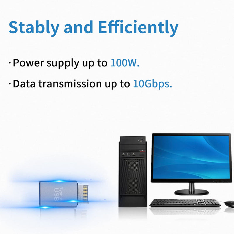 Duttek USB C Motherboard Adapter, 10Gbps USB Type C Motherboard Adapter Converter, High Speed 3.1 USB Type-E Male to USB3.0 Female Motherboard Internal Adapter for Computer.