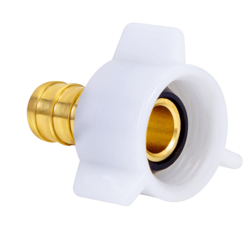 [AUSTRALIA] - Pex 1/2" Pex x 1/2" Female NPT Swivel Adapter Barb Crimp Brass Fittings,PEX 1/2inch NPT Female Threaded Swivel Adapter NPSM Brass Crimp Fittings,for PEX Tubes(6PCS 1/2" Straight) 6PCS 1/2" Straight 