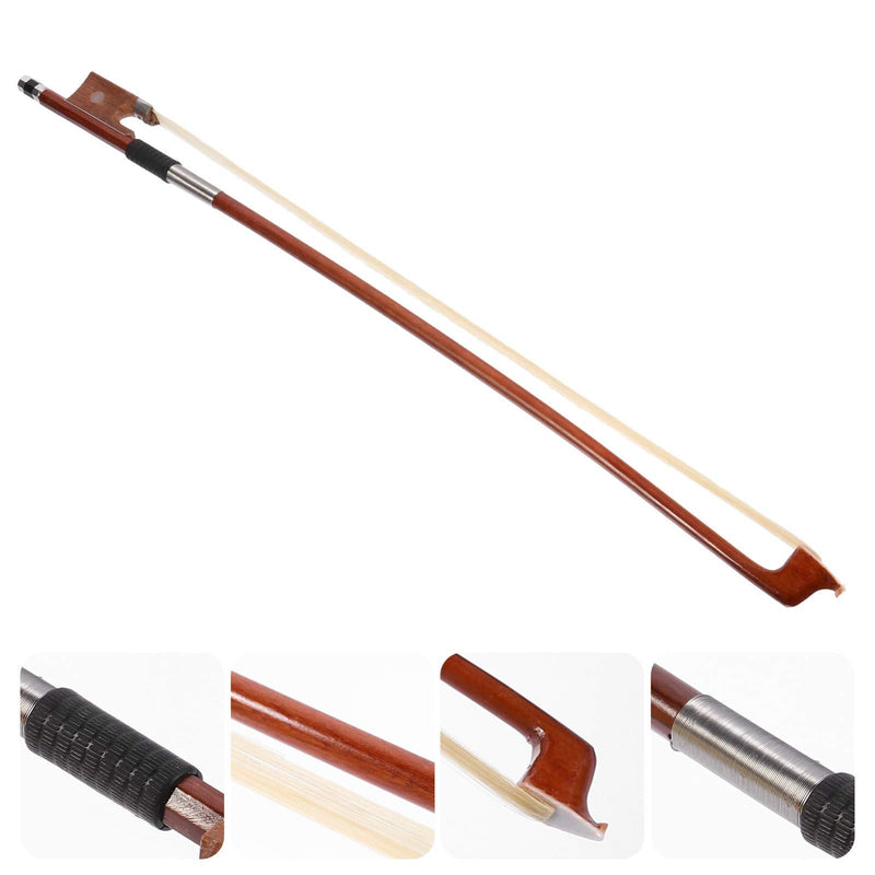 Vaguelly 1/10 Violin Bow With Horse Hair Light Weight Student Practice Violin Bow(Random Color) 45cm(1/10)