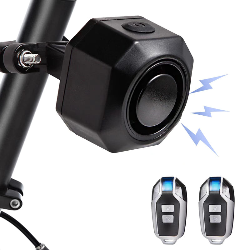 Two Packs Bike Horn Electric Vehicle Alarm Wireless Vibration Alarm System with Motion Sensor Waterproof Rechargeable Antitheft Alarm for Ebikes Bike Scooter SF32 Alarm two packs