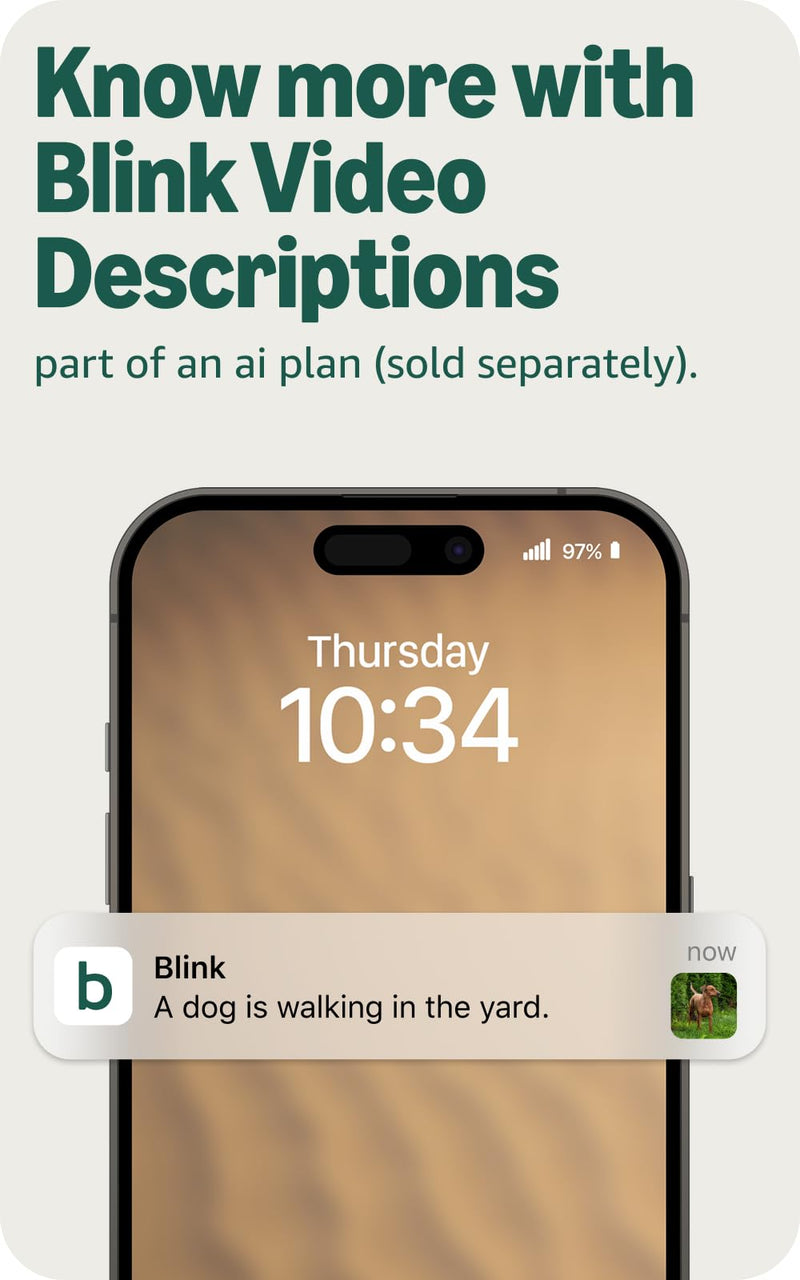 Blink Mini 2K+ (newest model) with 1-Year Basic plan – Plug-in Home & Pet Security Camera with 2K video resolution, color night vision, enhanced audio, motion detection – 1 camera (Black)