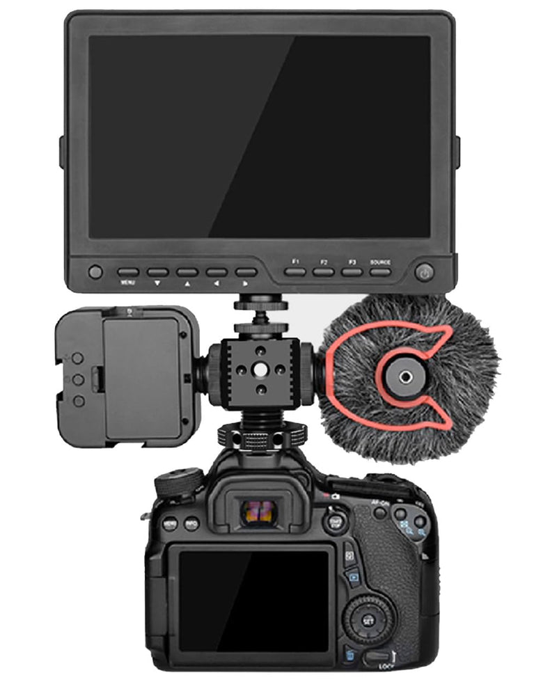 [AUSTRALIA] - Cold Shoe Mount Adapter,Cold Shoe Extension - Triple Shoe Mount Extender for Camera,Monitor,Flash Accessories, Bracket for Led Lights,Microphones,Audio Recorder,Video Camera,Cage Accessories 