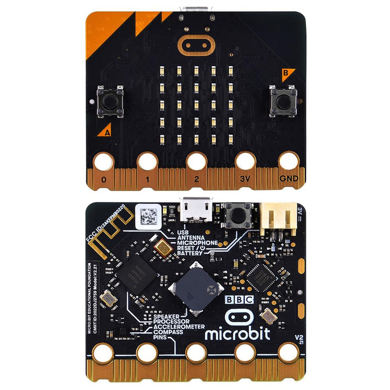 GeeekPi BBC Micro:bit V2.2 MB V2 Development Board for Coding and Programming (Micro USB Cable and Battery Holder Are Included)