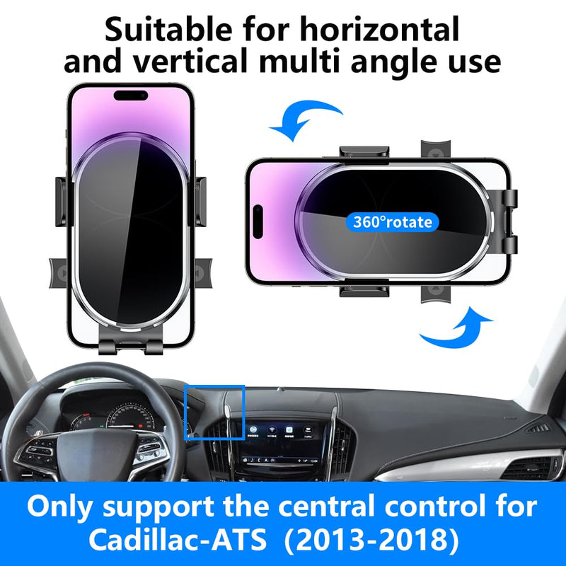 Car Phone Holder for Cadillac ATS 2013-2018 Base Luxury Performance Premium Auto Accessories Navigation Bracket Interior Decoration Dashboard Cell Mobile Phone Mount Holders case Accessory