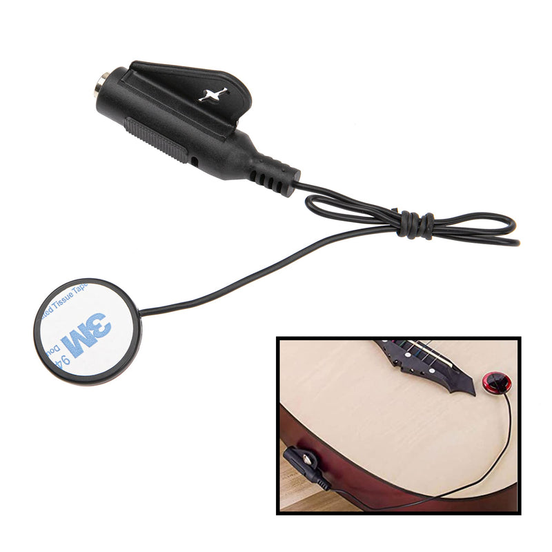 2Pcs Yootones Piezo Contact Microphone Pickup Compatible with Acoustic Classic Guitar Ukulele Erhu Banjo Mandolin Musical Instruments