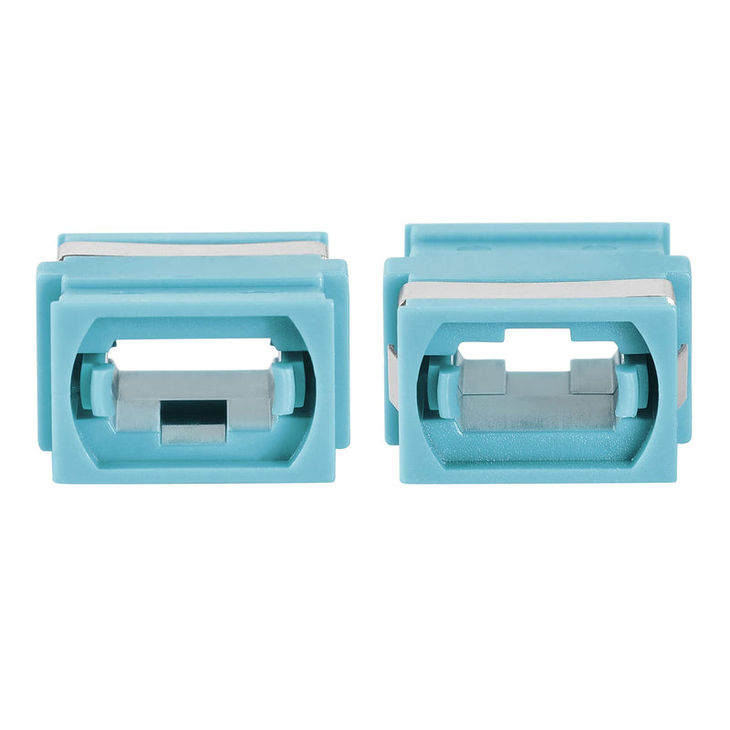 sourcing map SM/MM MPO Fibre Optic Connector Low Loss Fast Optical Adapter for OM3 MPO/MTP 44x17x10mm Sky Blue