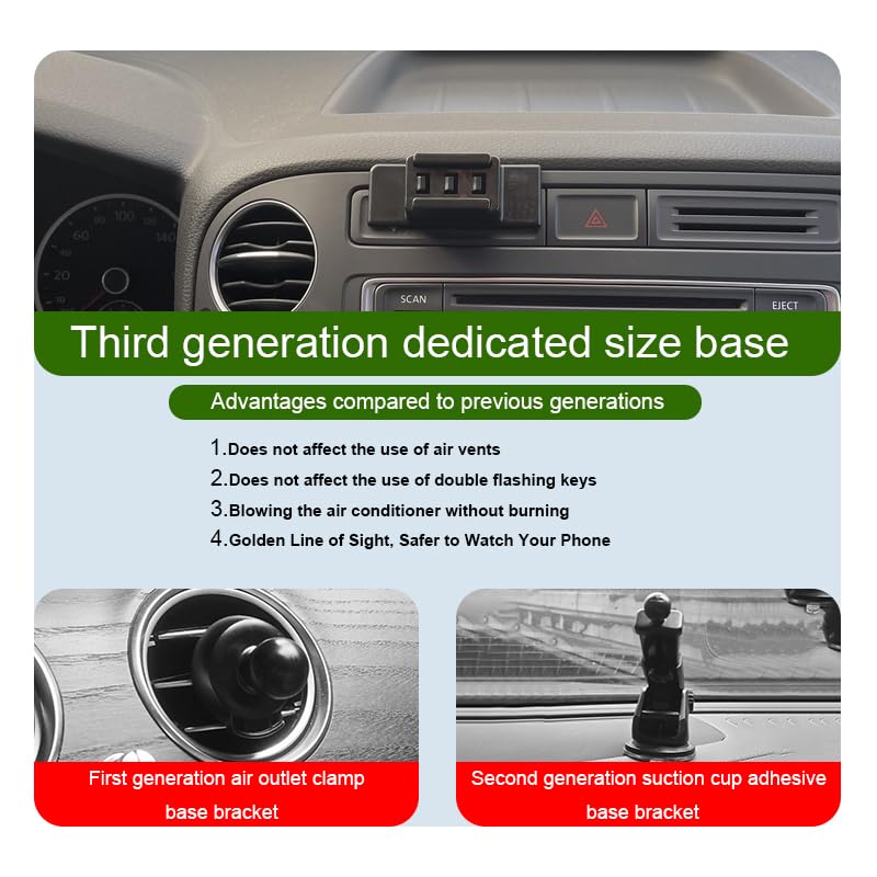Car Phone Holder For Volkswagen VW Tiguan 2009-2017 Auto Accessories | Auto Lock Hands Free Cell Phone Mount Car fits for iPhone & All Smartphones