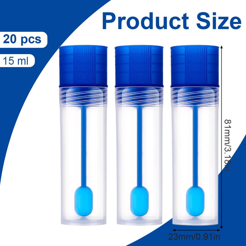 WeddHuis Pack of 20 Chair Sample Tubes for Dog and Cat Sample Tube with Spoon 15 ml Sample Container for Pets