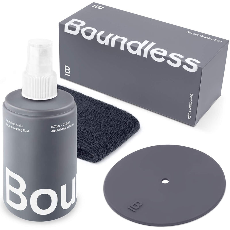 [AUSTRALIA] - Boundless Audio Record Cleaning Solution - 6.75oz Vinyl Cleaner Fluid, Vinyl Cleaner Cloth & Record Label Protector 6.75 oz 