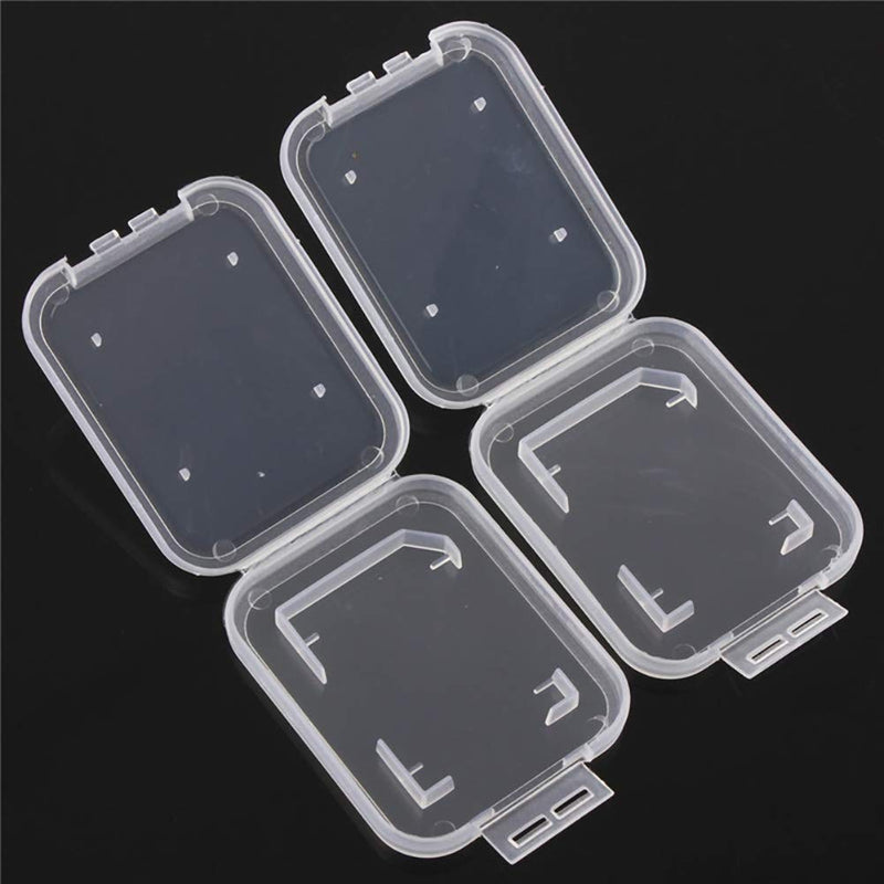 NUOMI 15Pcs SD/SDHC Memory Card Case Holder, Standard SD Plastic Storage Boxes, Clear Compact