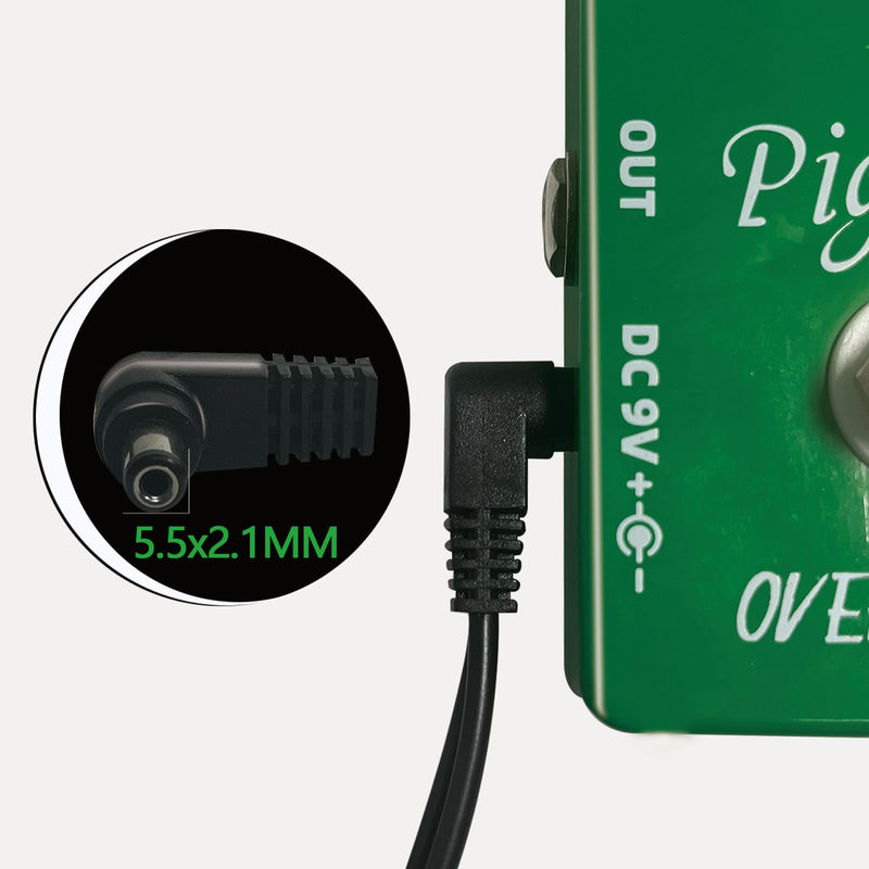 Guitar Effects Power Adapter 9V DC 1A (1000mA) Low Noise with Daisy Chain (9V1A Adapter + 3-Way Cable)