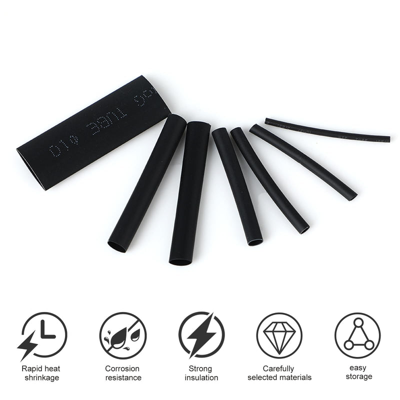 Heat Shrink Tube Set, Heat Shrink Tubing 2:1 Ratio, 580 Pieces Heat Shrink Tubing, for Connecting, Rust Protection, Water Resistance and Insulation of Cables in Households or Industries