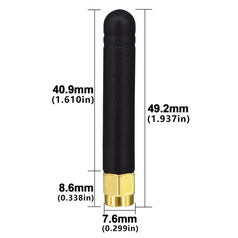 2 Packs Small WiFi Antenna 2.4GHz 5GHz 5.8GHz Dual Band Mini WiFi Antenna RP-SMA Antennas for PC Computer Network Card FPV WiFi Router Bluetooth USB Adapter Wireless Camera RP-SMA Male