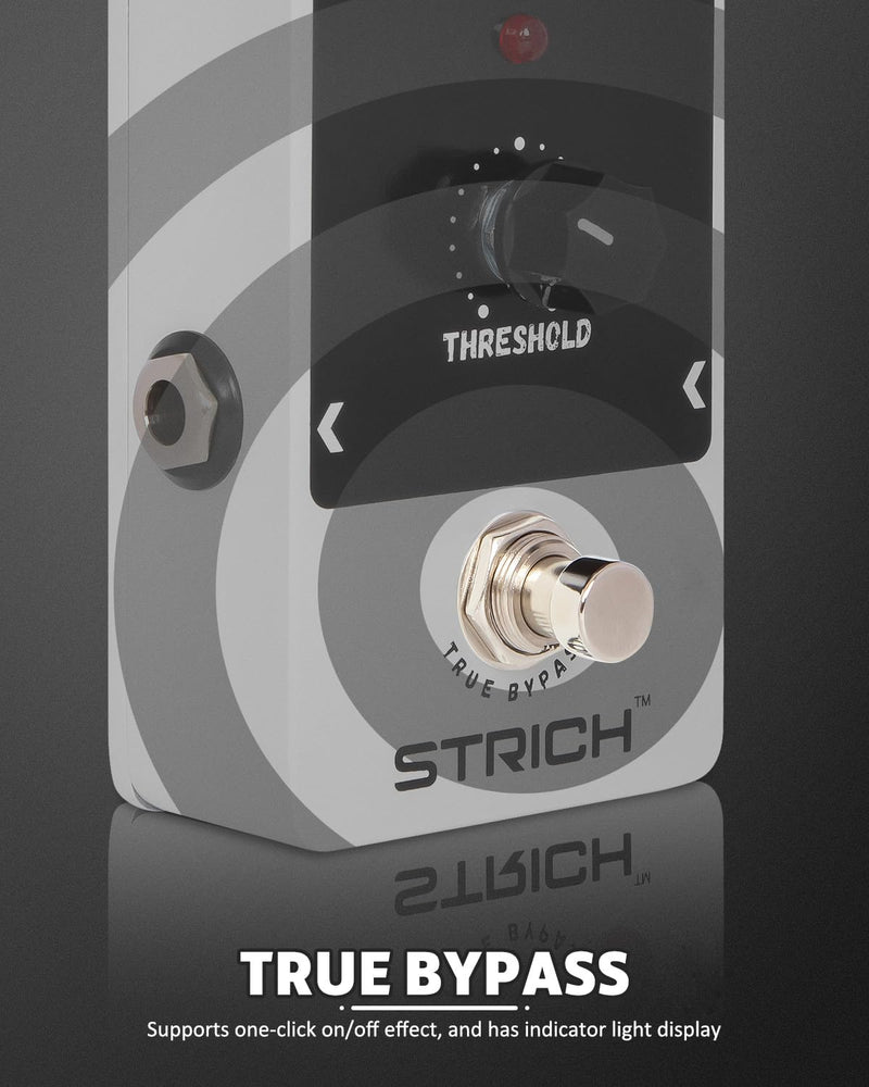 STRICH Noise Gate Pedal, Noise Killer Guitar Pedal Noise Suppressor Effect for Electric Guitar and Bass True Bypass, Grey Grey Noise