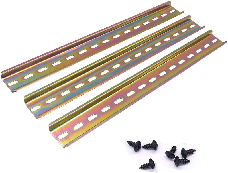 Taiss 3 pieces 30 cm DIN rail high-quality colour steel DIN rail, for distribution cabinet control cabinet, 35 mm wide, 7.5 mm high, 300 mm long, 300 mm / 12 inch G