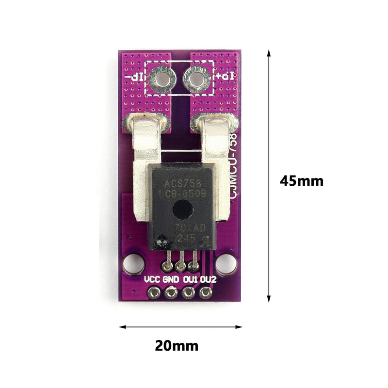 Pack of 3 ACS758LCB-050B-PFF-T Linear Current Sensors, Hall Current DIY Module (3)