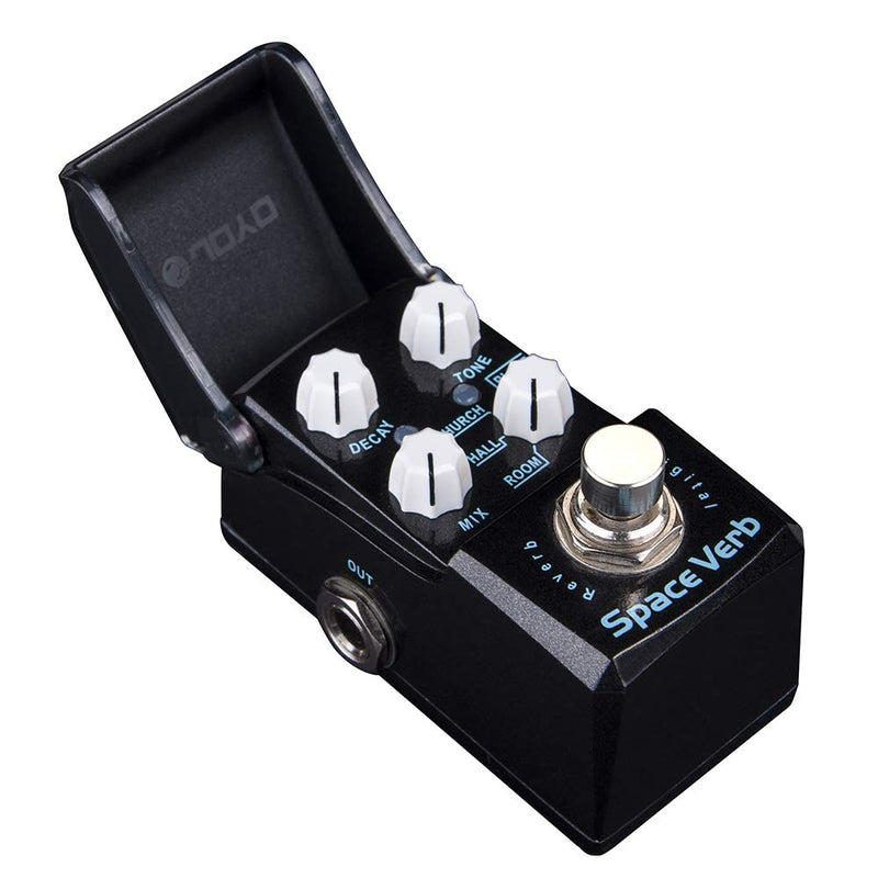 JOYO Digital Reverb Mini Pedal 4 Modes Reverb Pedal for Guitar Effect - True Bypass (Space Verb JF-317) black reverb