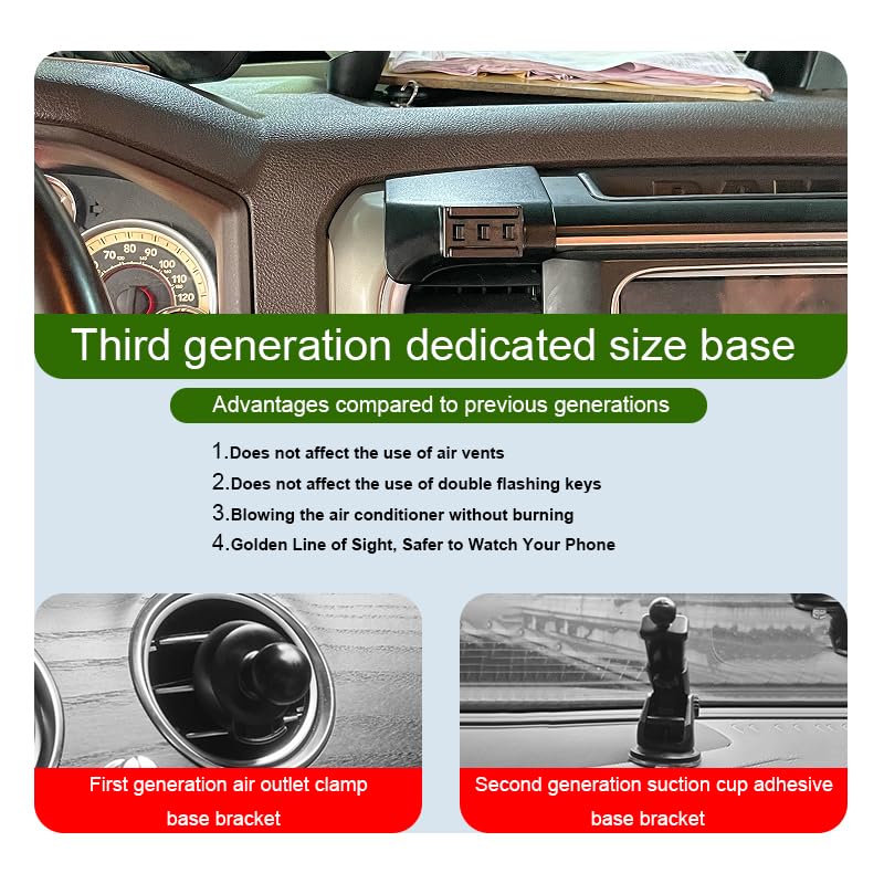 Car Phone Holder for Dodge Ram 1500 2500 3500 Auto Accessories [Only for 2013-2018 Ram 1500 2500 3500] [Auto Lock Hands Free Auto Cell Phone Mount for All Smartphones]
