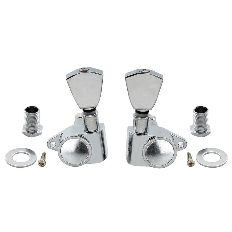 [AUSTRALIA] - Musiclily Economy 3L3R Roto Style Sealed Guitar Tuners Machine Heads Tuning Pegs Keys Set for Epiphone Les Paul SG ES, Keystone Button Chrome 