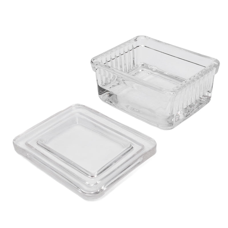 [AUSTRALIA] - Glass Staining Jar with Lid, Transparent Container, Sturdy (Glass with 10 Slides) Glas mit 10 Objektträgern Glass with 10 slides 