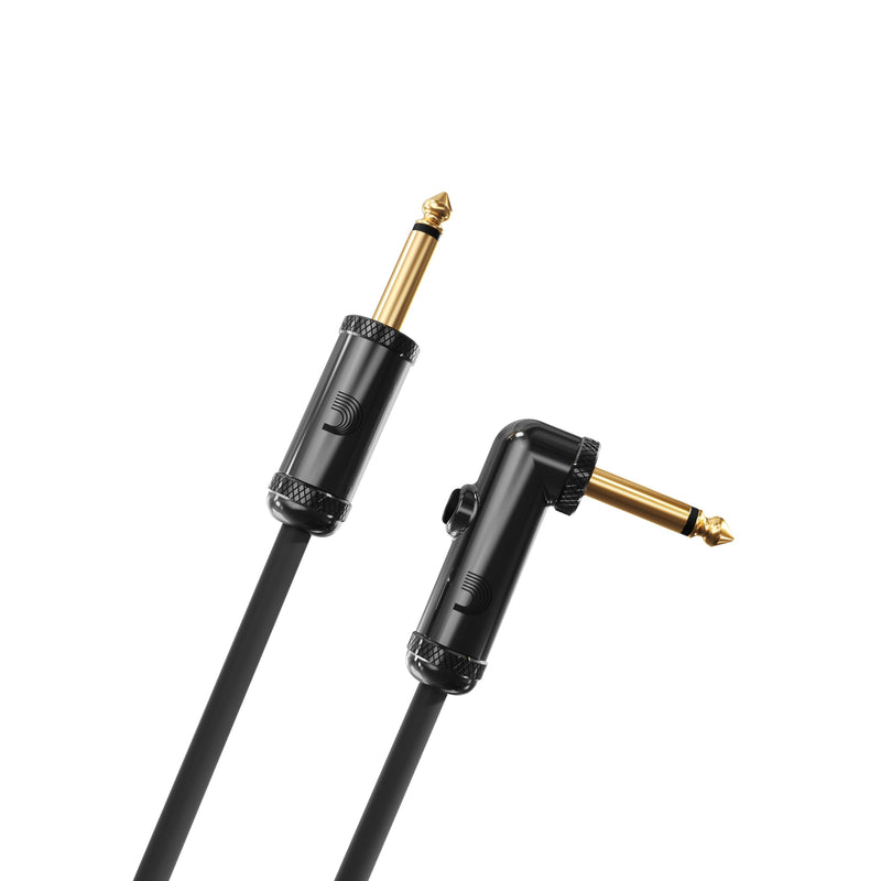D’Addario Cable, Black, 20 feet (PW-AGRA-20) Right Angle
