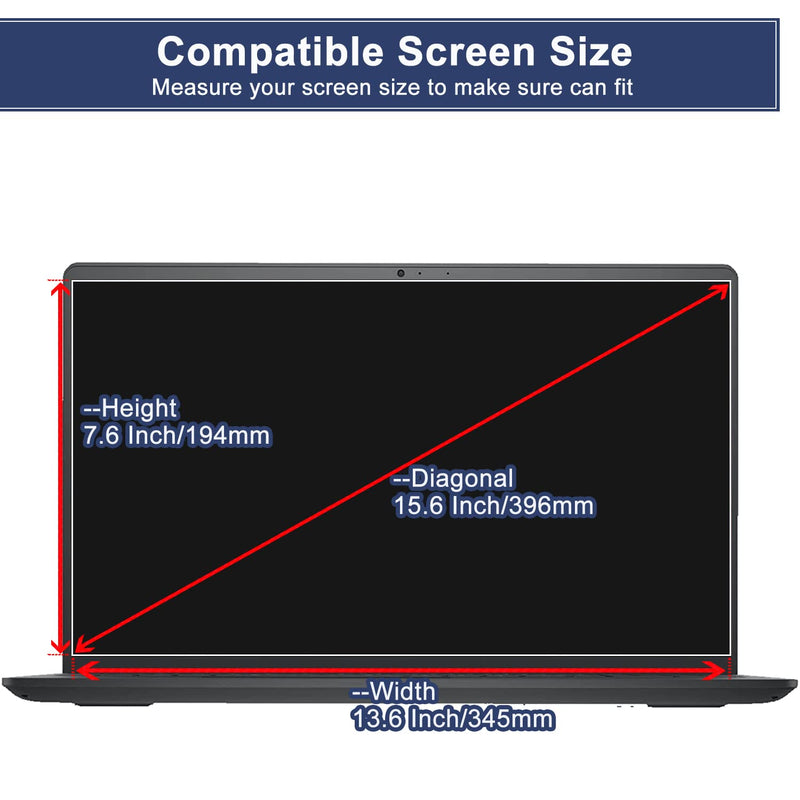 Anti Blue Light Screen Protector for HP Laptop 15.6" HP Pavilion/HP Envy x360/Probook/EliteBook/OMEN, HP Laptop/Pavilion 15-eg 15-eh 15-er 15-dw 15-dy 15-ef 15-ee 15-ed 15t 15z 15m 255 250 258 256 15.6 inch
