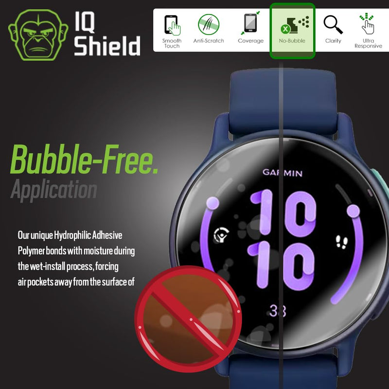 IQShield Screen Protector Compatible with Garmin Vivoactive 5 (6-Pack) Anti-Bubble Clear Film