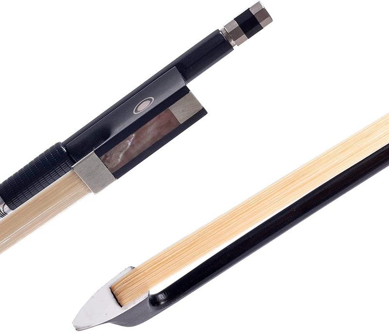 Carbon Fiber Violin Bow 4/4 Full Size Lightweight Fiddle Bow with Deep & Powerful Tone for Advance Level Violins [Carbon Bow 4/4] Carbon bow 4/4 full size