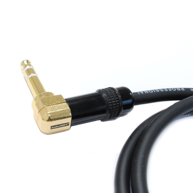 Audio2000's C14012P2 12 Ft 1/4" TRS Right Angle to XLR Male Cable (2 Pack)