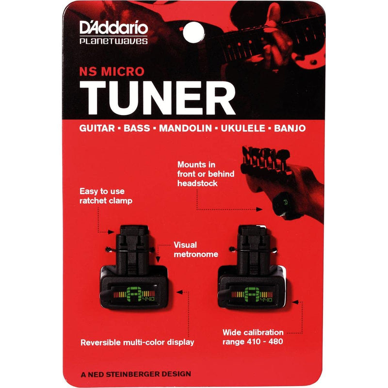 D'Addario Planet Waves NS Micro Headstock Tuner (2-Pack) (PW-CT-12TP)