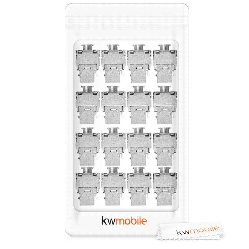 kwmobile Keystone Module Jacks - 24 Piece CAT6A Shielded Keystone Jack RJ45 Cat 6A Ethernet Module 10 Gbit with Shielded Metal Housing 24x