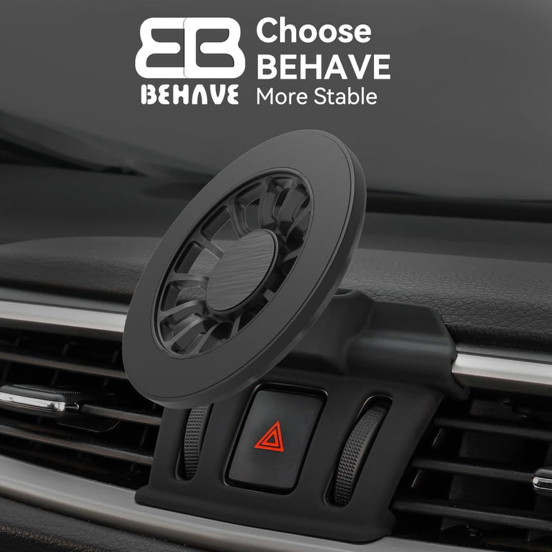 BEHAVE Magnetic Phone Holder for Nissan Rogue 2014-2020,Phone Mount for Rogue Cell Phone Cradles,Compatible with Magsafe Phone Mount Car Vent Stand Fit for iPhone and All Phones Black,Fit for Rogue 2014-2020