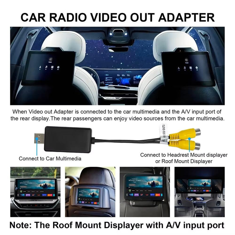 TheCoolCube USB to CVBS Video Output Adapter 2 CVBS Output USB to RCA Cable DC 5V for Android Multimedia Player and Android TV Player